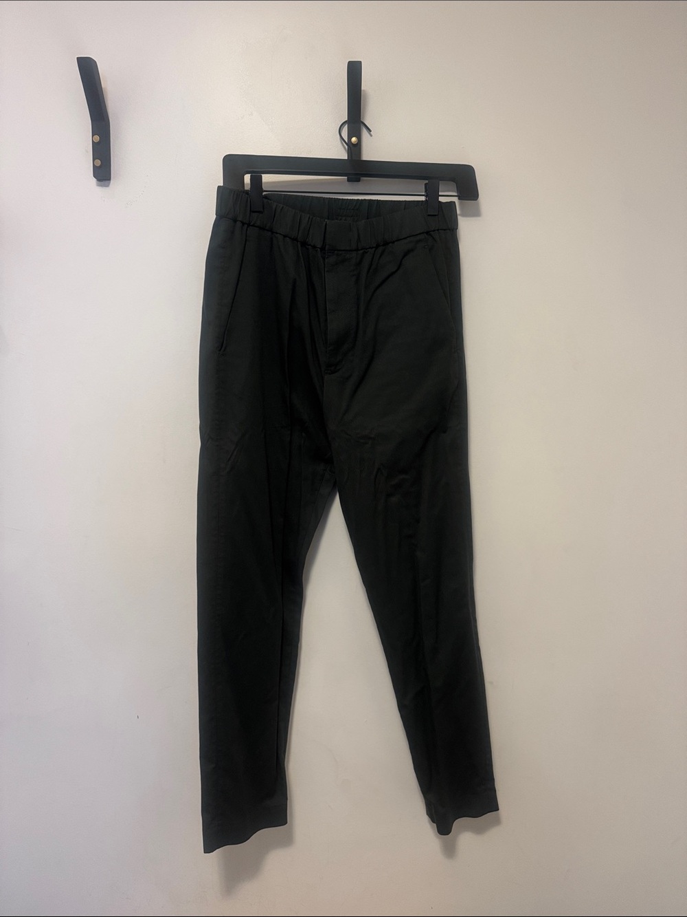COS Black Men's Elastic Waist Tapered Chinos